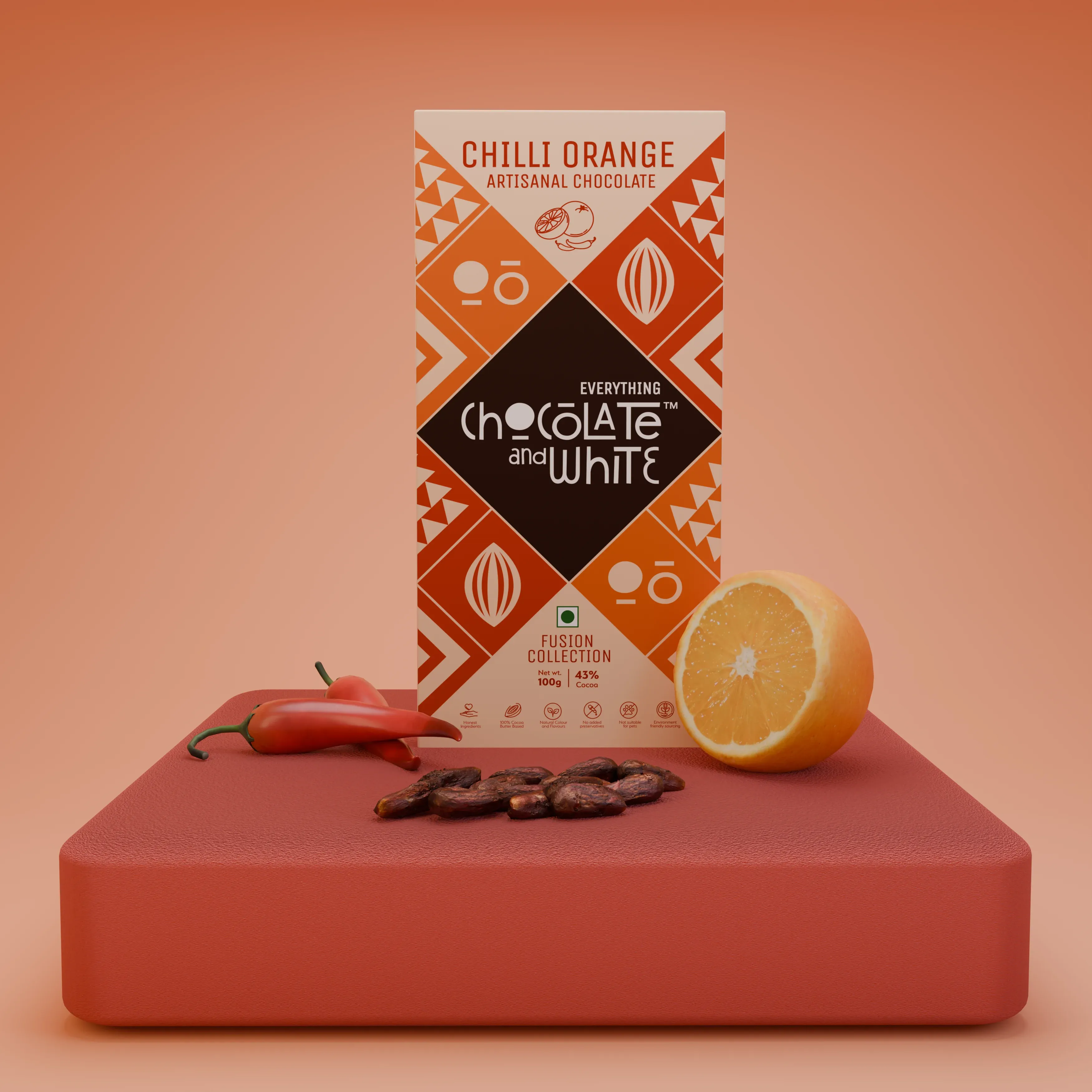 Chilli Orange Artisanal Chocolate - Dark Chocolate